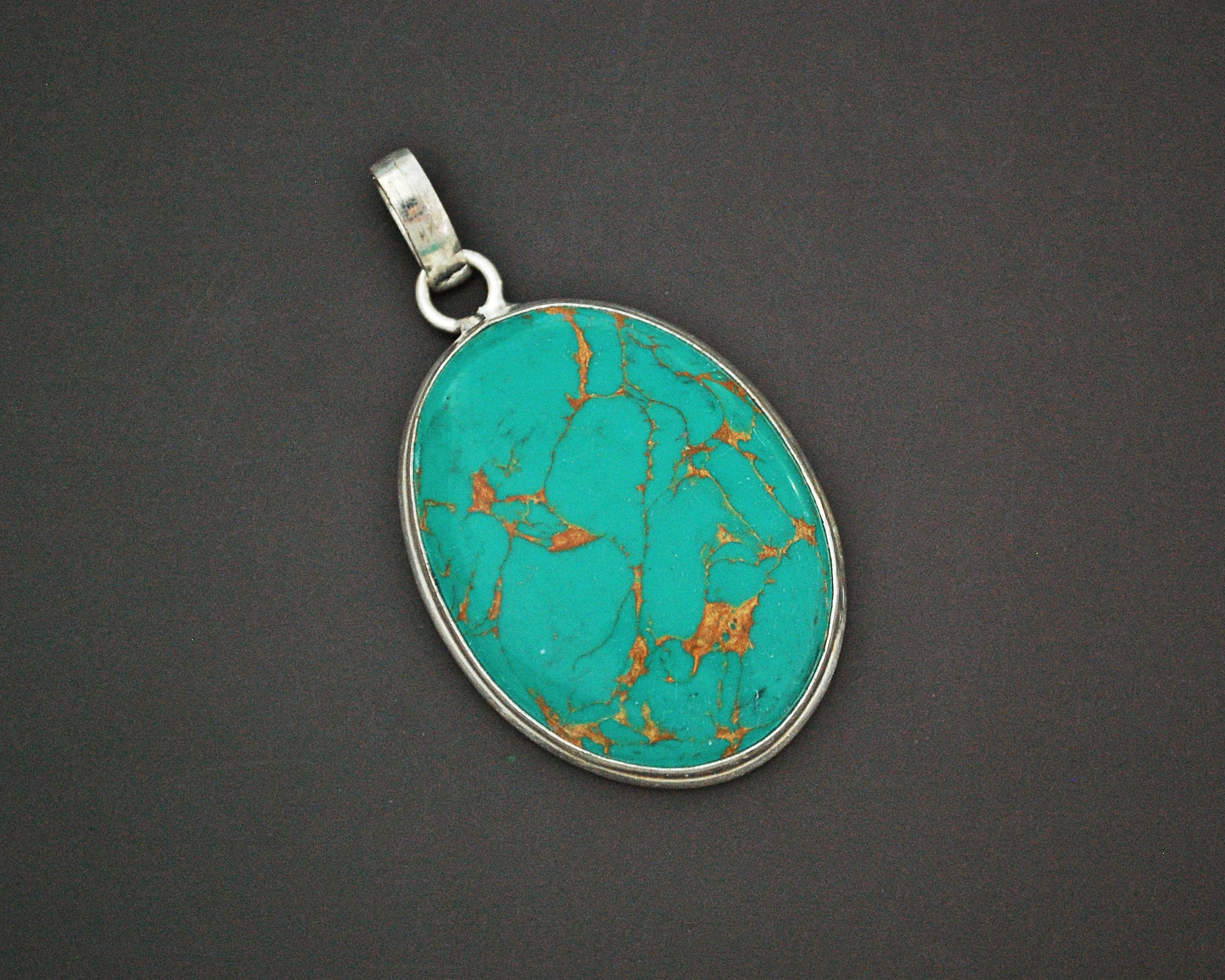 Large Turquoise Pendant from India