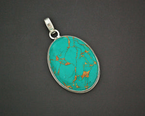 Large Turquoise Pendant from India