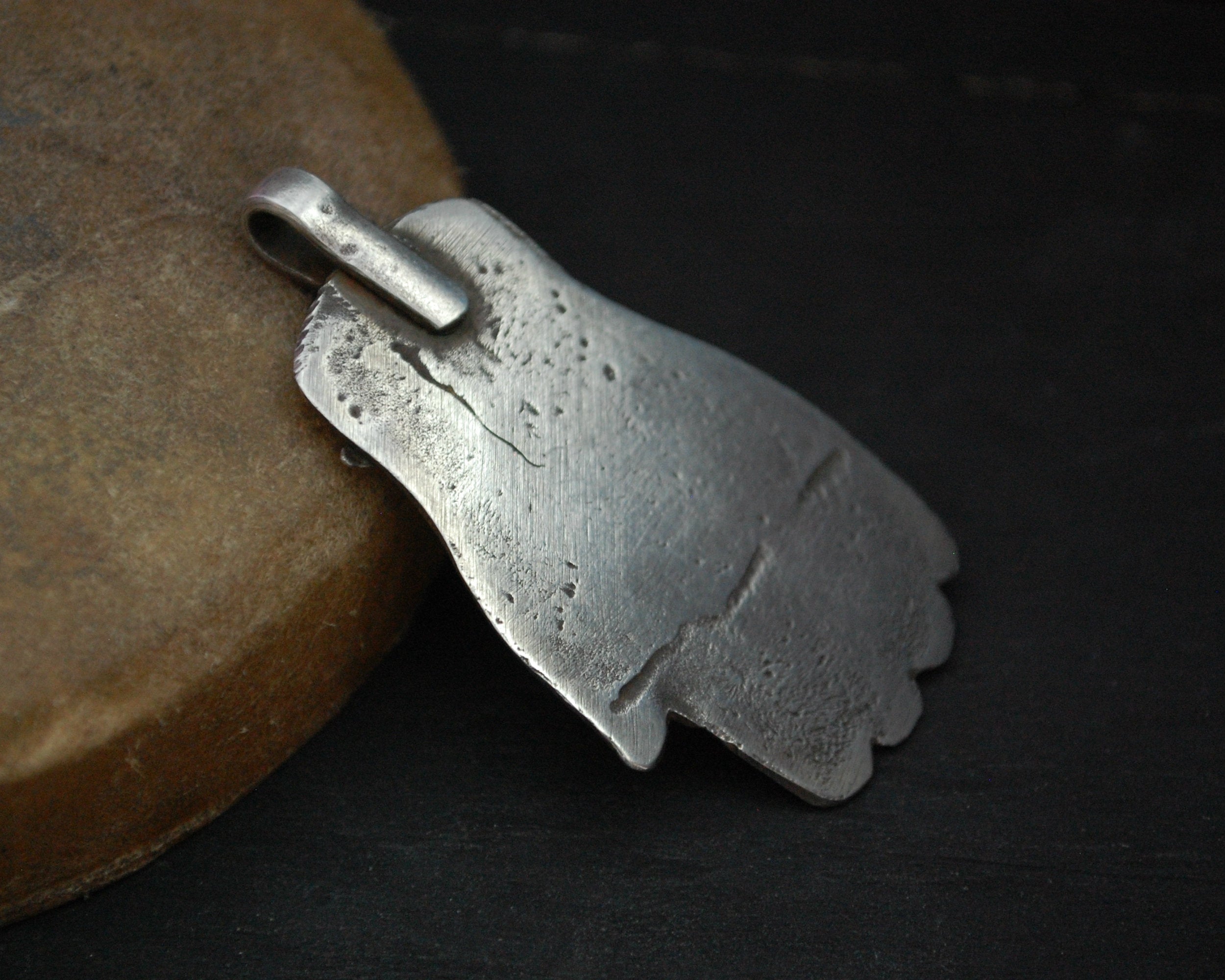 Old Berber Eagle Hamsa Pendant