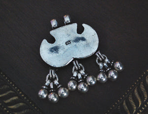 Rajasthani Silver Peacock Pendant with Bells