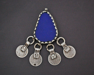 Berber Glass Pendant with Coins