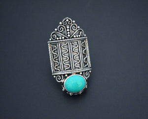 Ethnic Turquoise Ring from Bali - Size 8