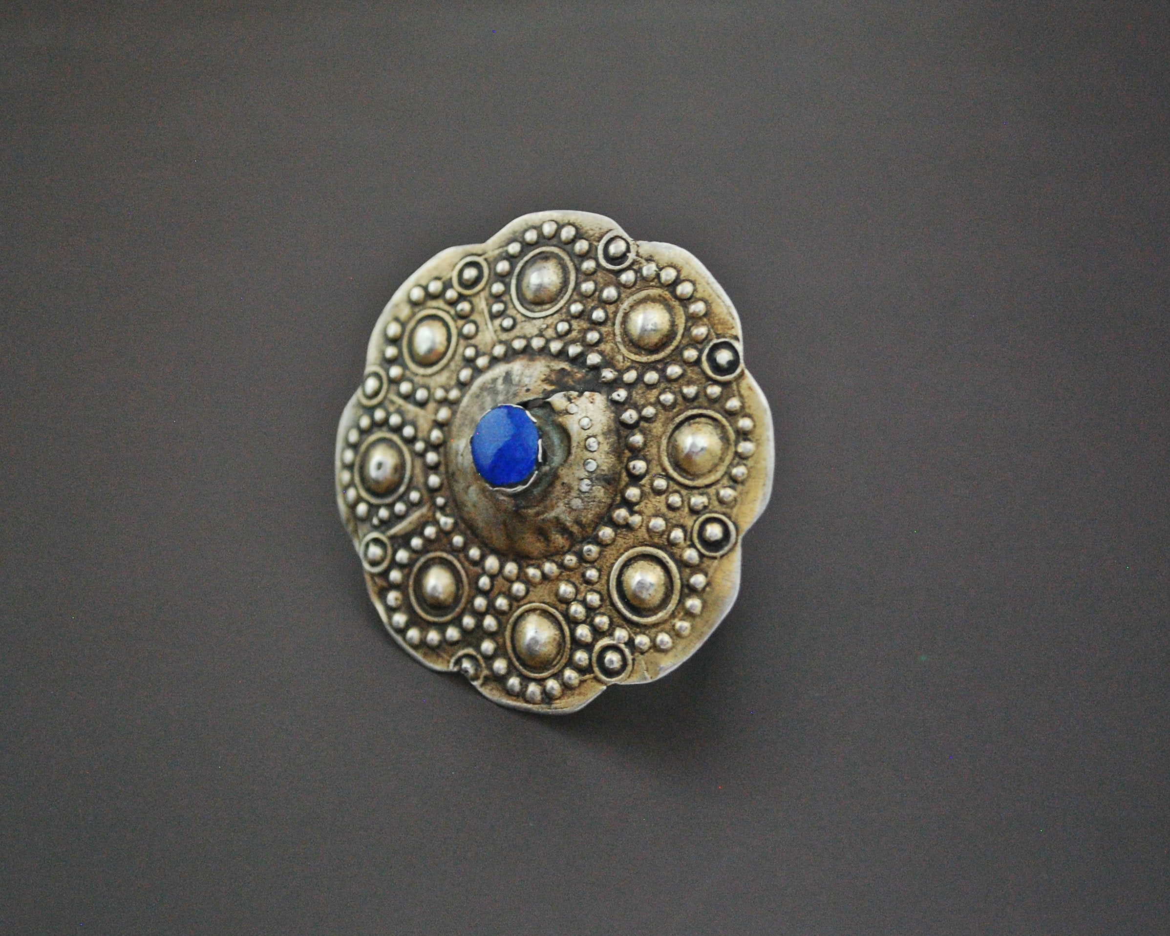Turkmen Gilded Lapis Lazuli Ring - Size 9