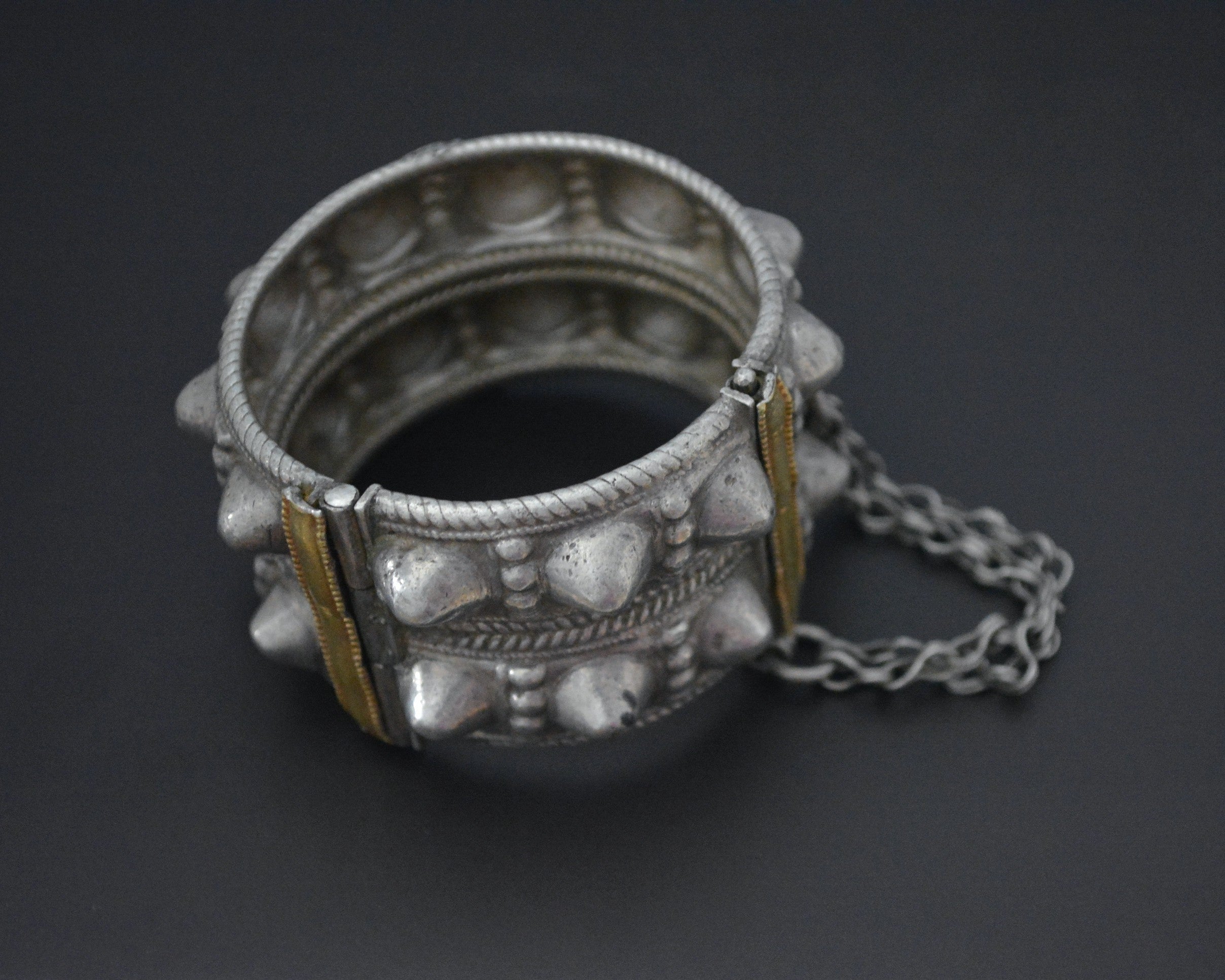 Omani Hinged Spike Bracelet with Gilding - XSmall Size
