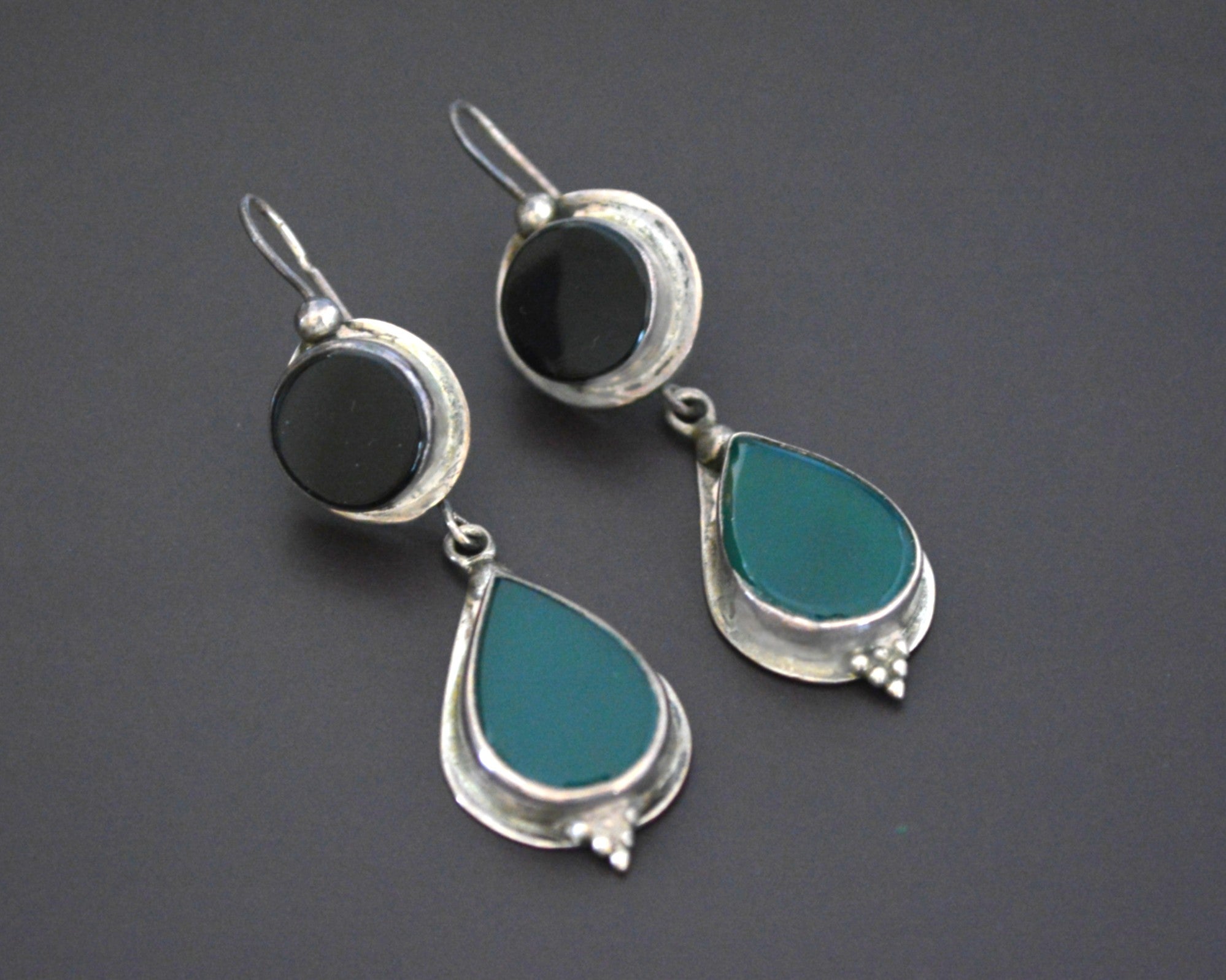 Onyx Aventurine Earrings from India