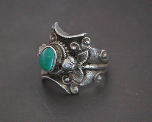 Nepali Turquoise Saddle Ring - Size 7