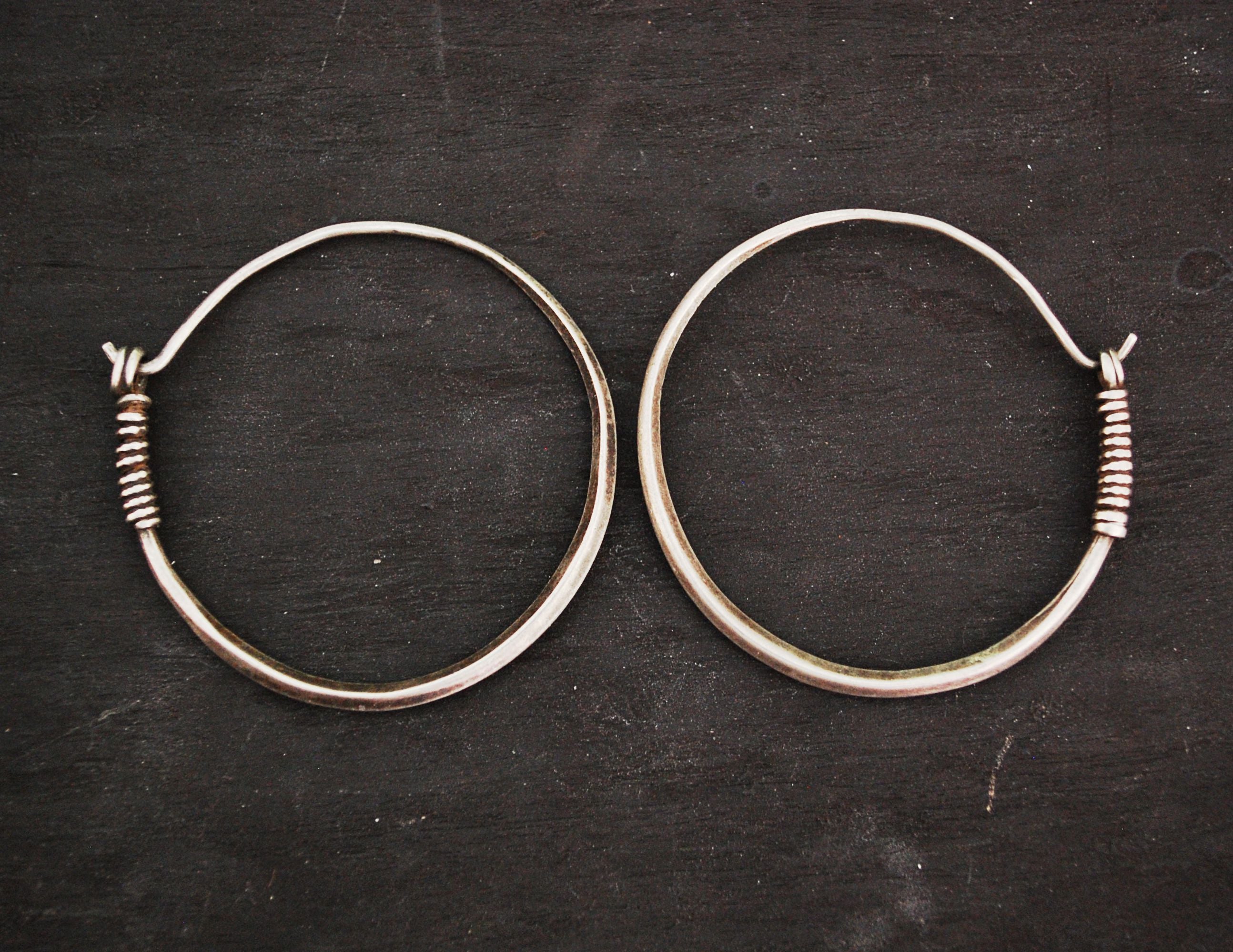 Antique Afghani Hoop Earrings