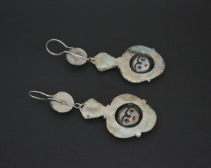 Afghani Dangle Earrings with Face Beads