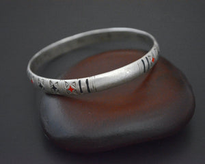 Saharawi Silver Enamel Bracelet - SMALL