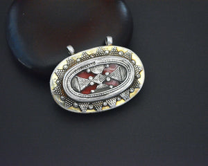 Gilded Silver Kazakh Pendant with Two Bales