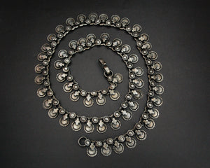 Long Indian Silver Necklace