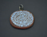 Persian Arabic Writing Carnelian Pendant in Silver Setting