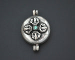 Nepali Gau Box Pendant with Turquoise
