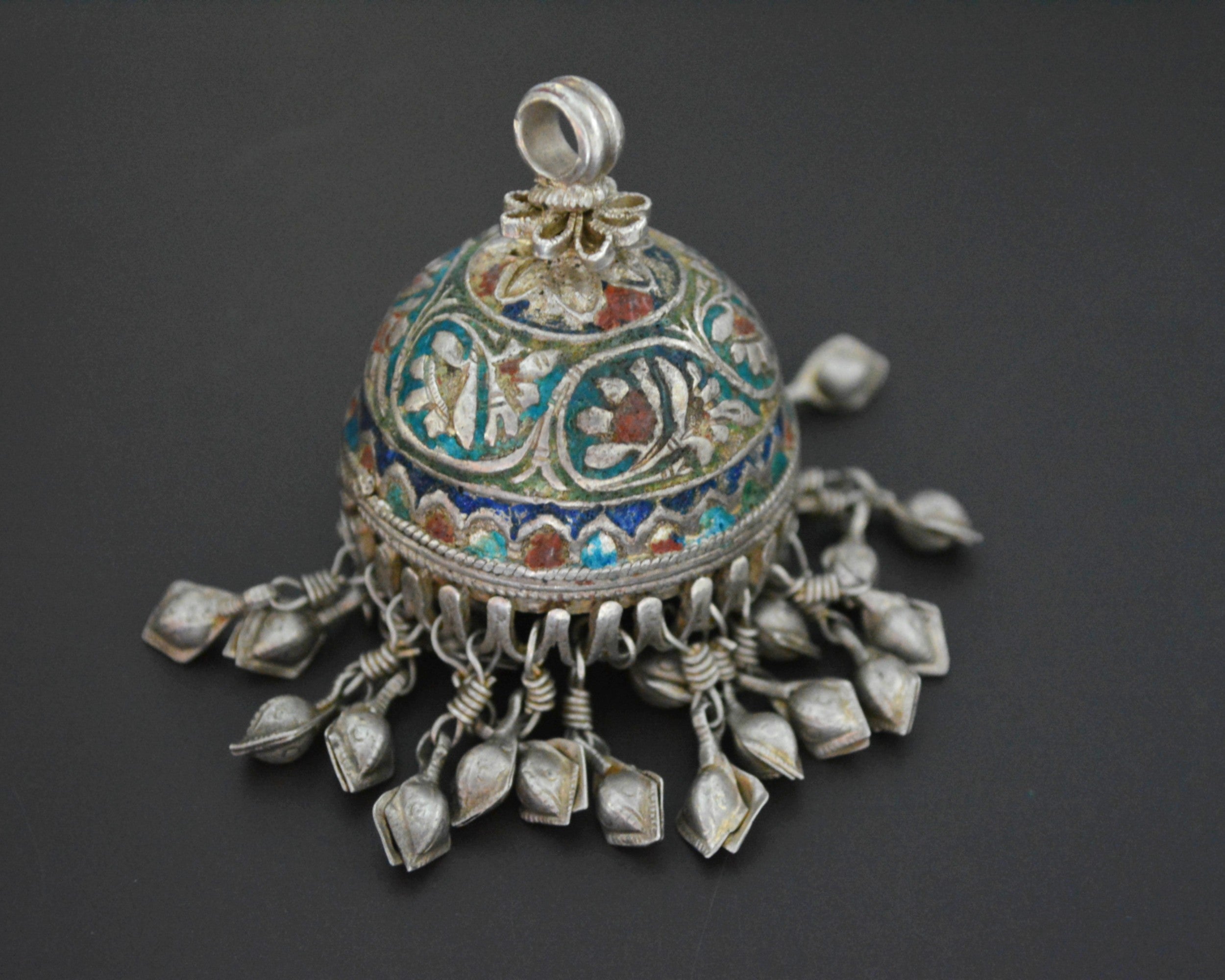 Uzbek Enamel Tassel Pendant