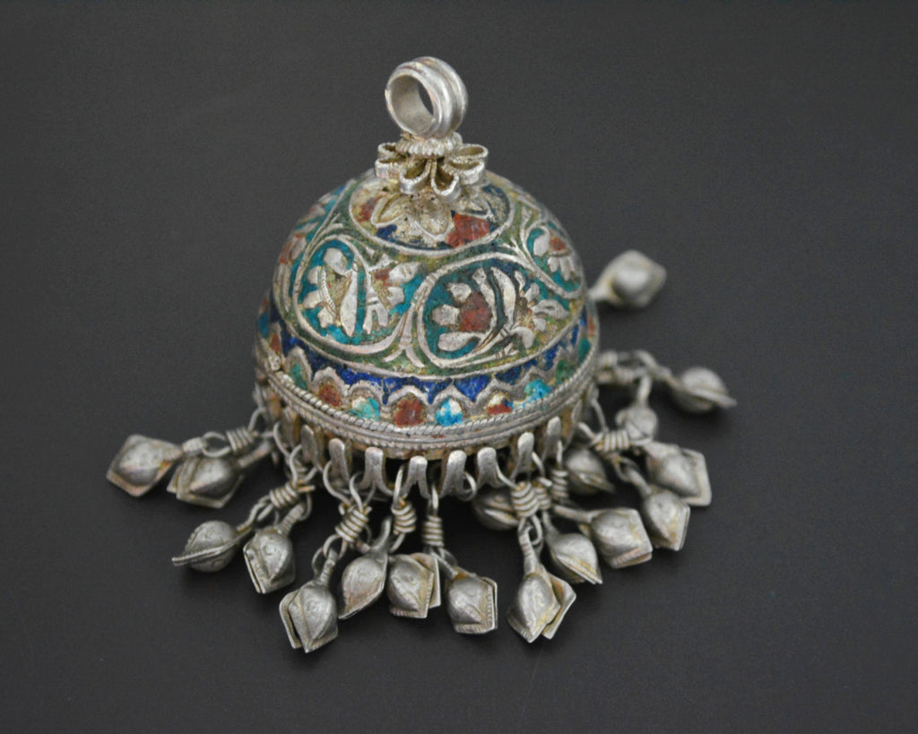 Uzbek Enamel Tassel Pendant