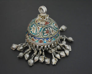Uzbek Enamel Tassel Pendant
