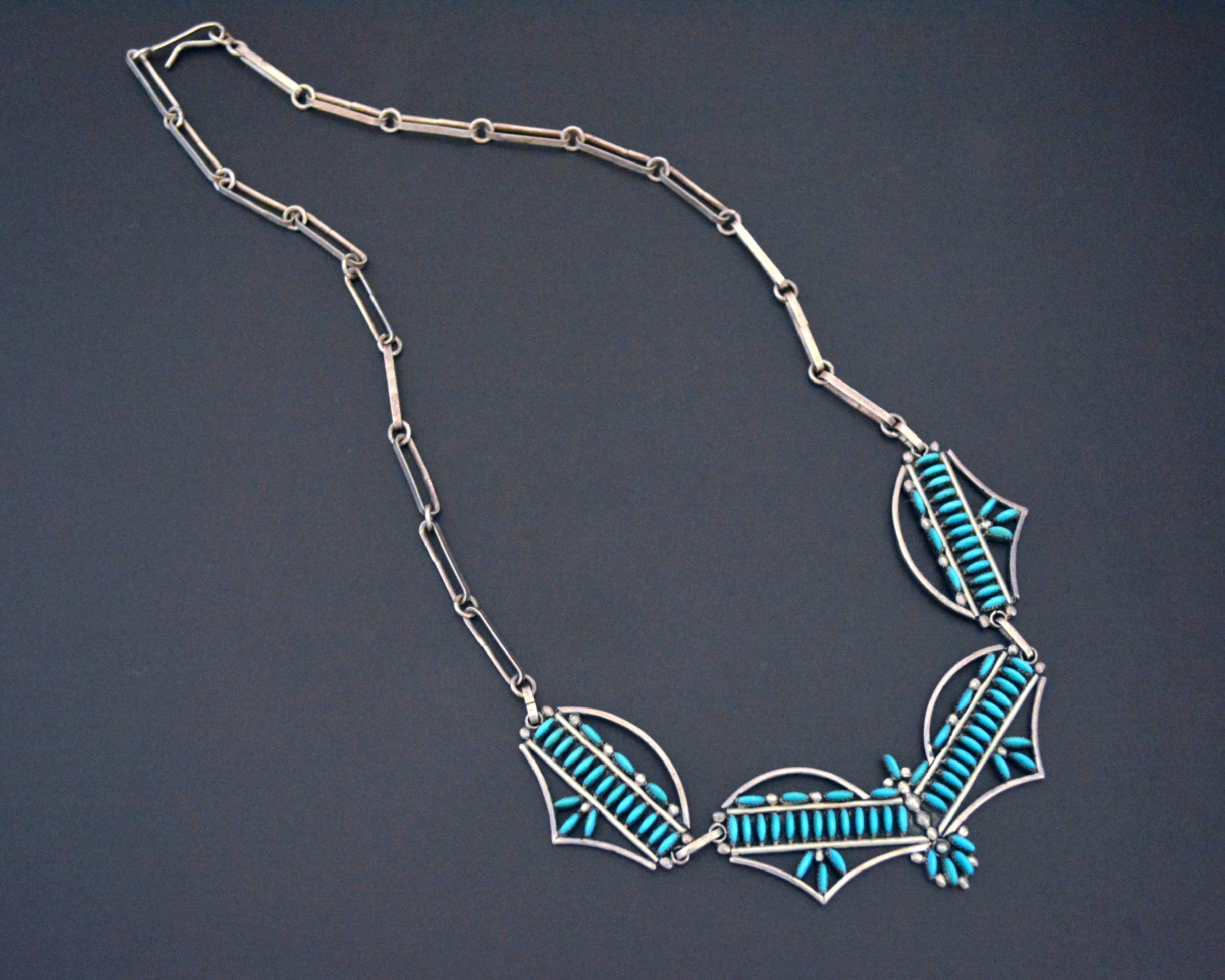 Zuni Turquoise Needlepoint Necklace