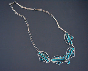 Zuni Turquoise Needlepoint Necklace