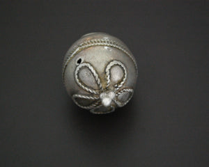 Turkmen Silver Bead Pendant - Large
