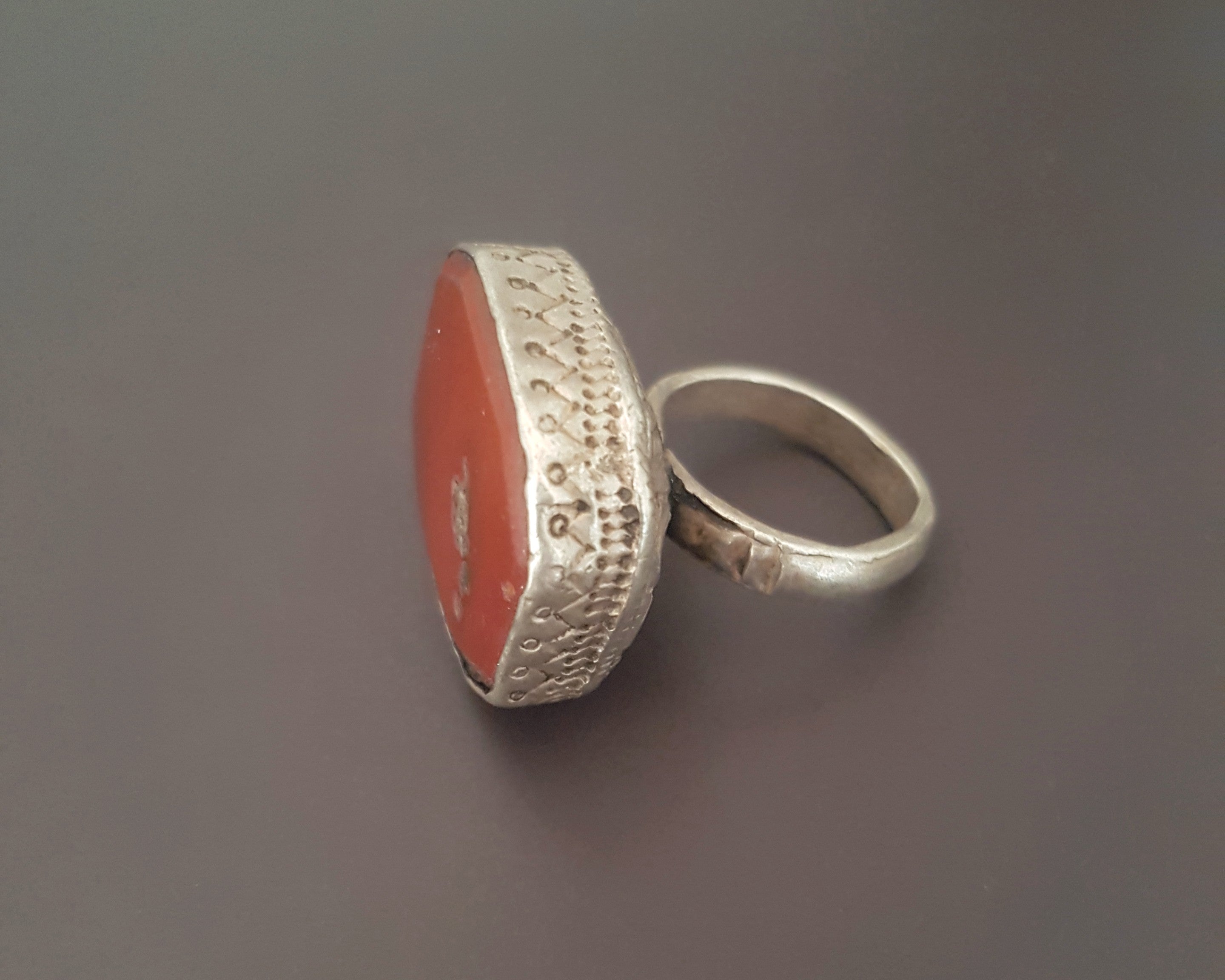Turkmen Carnelian Ring - Size 7