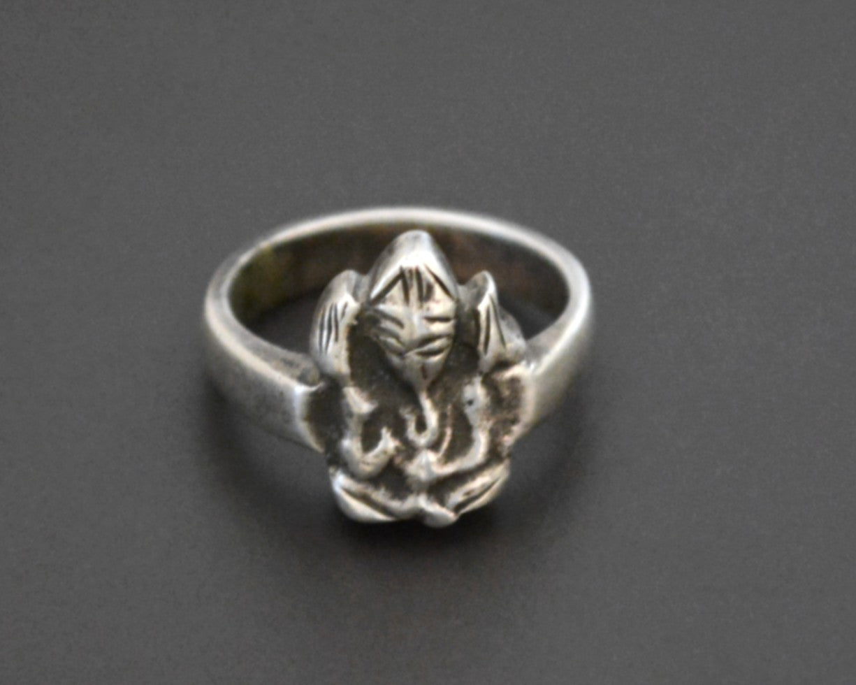 Ganesha Sterling Silver Ring - Size 6.5
