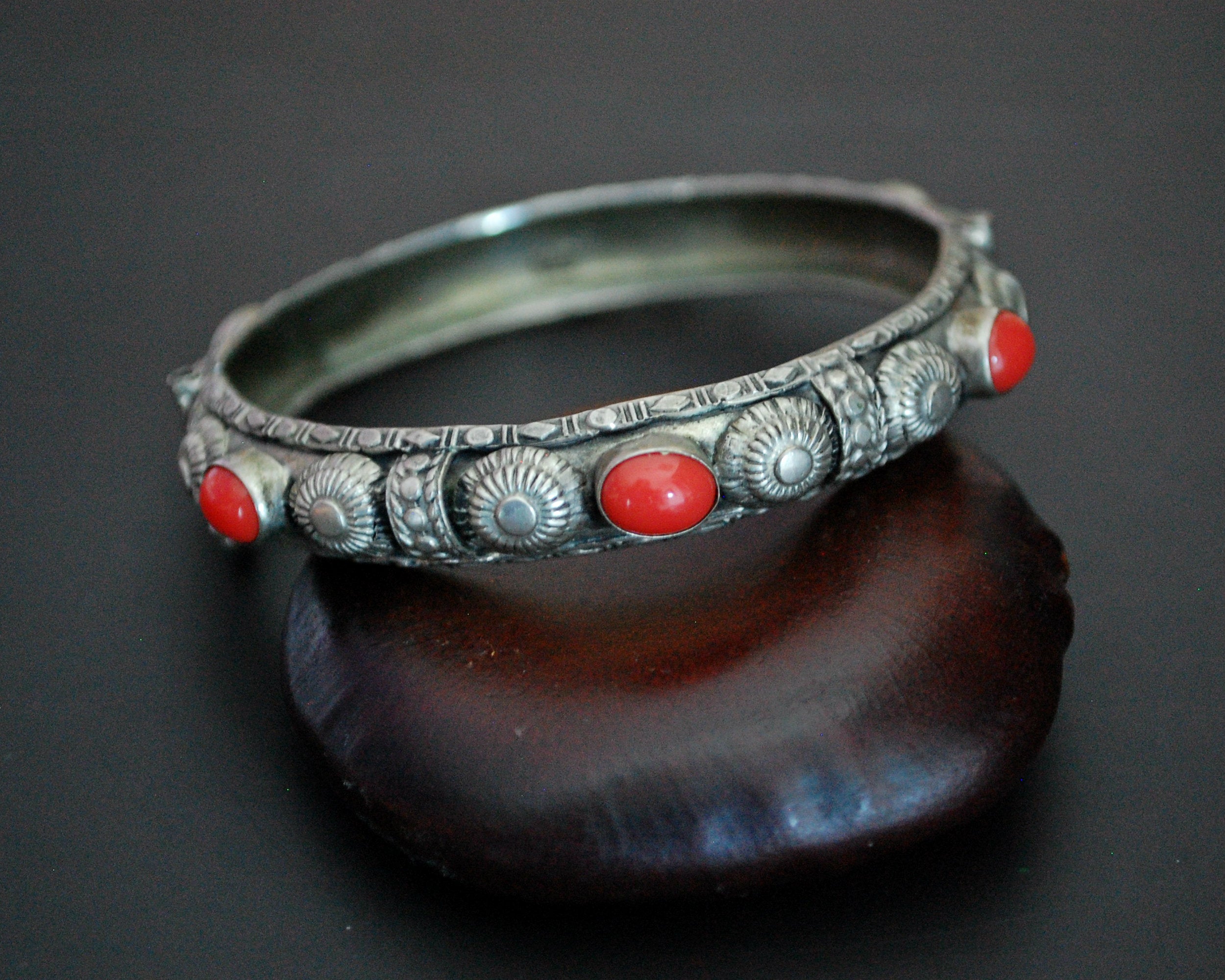 Hinged Berber Coral Bracelet