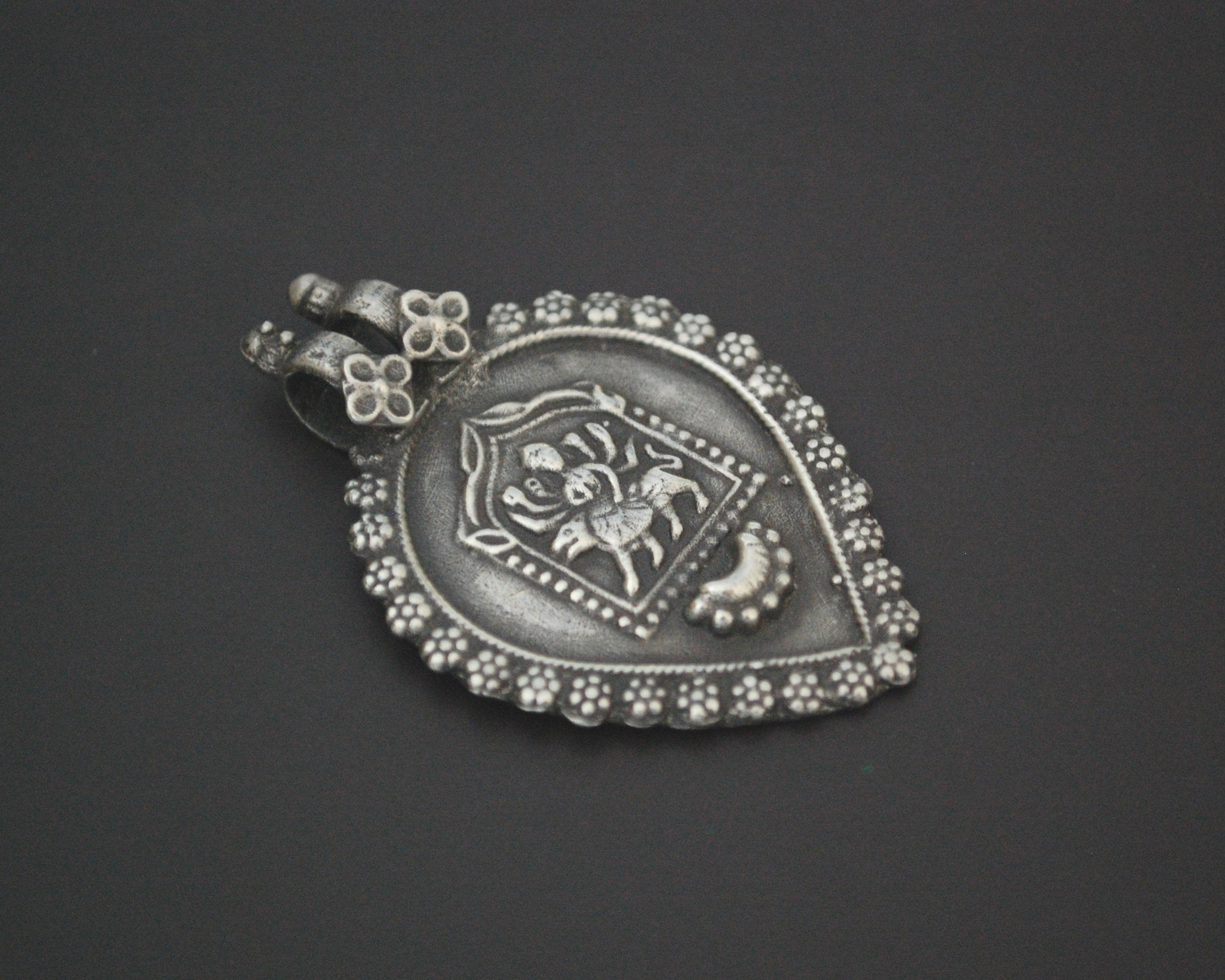 Vintage Hindu Durga Amulet Pendant