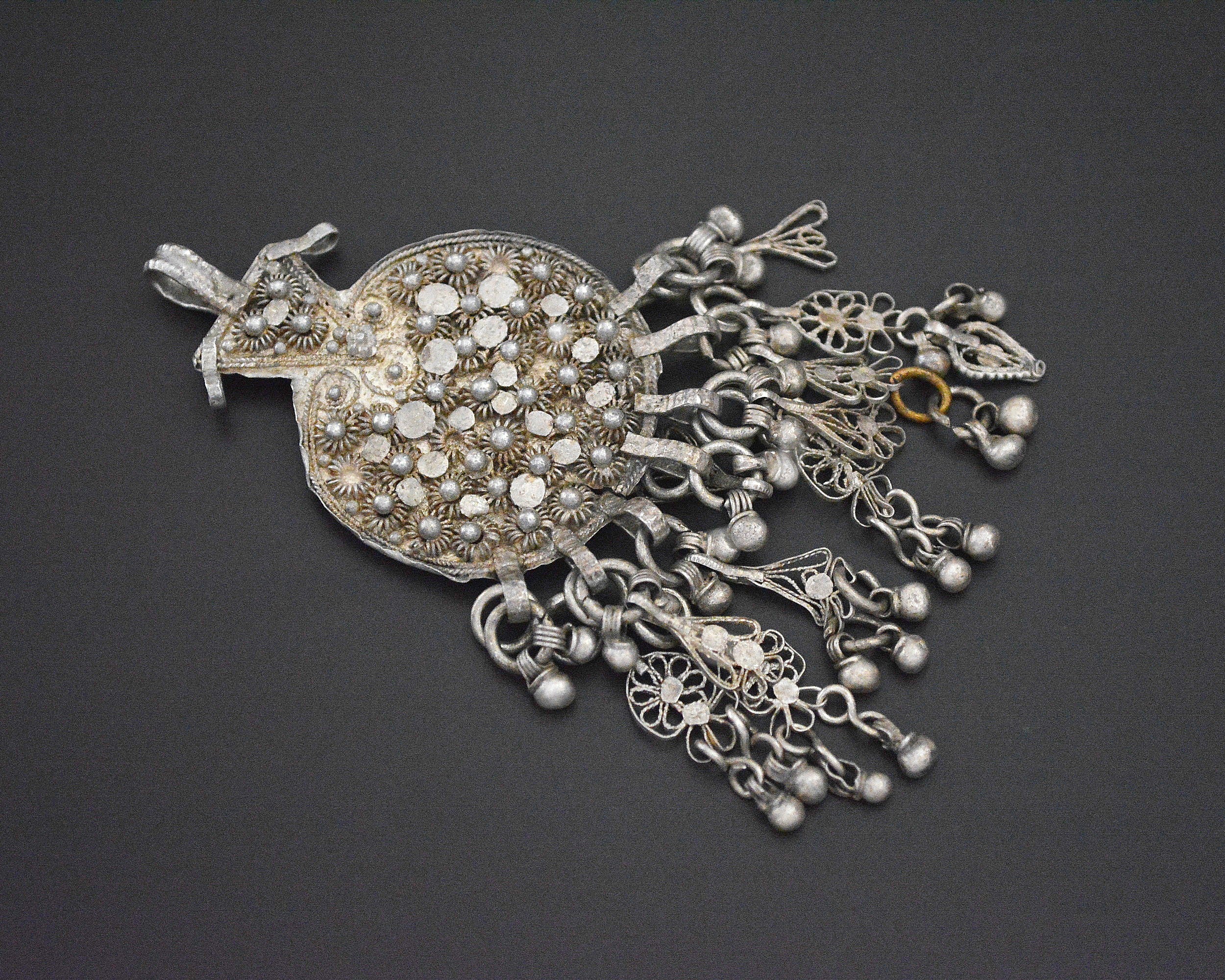Yemeni Filigree Pendant with Dangles