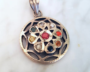 Navaratna Gemstone Pendant from India
