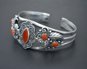 Native American Carnelian Cuff Bracelet