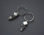 Old Rajasthani Silver Earrings - SMALL