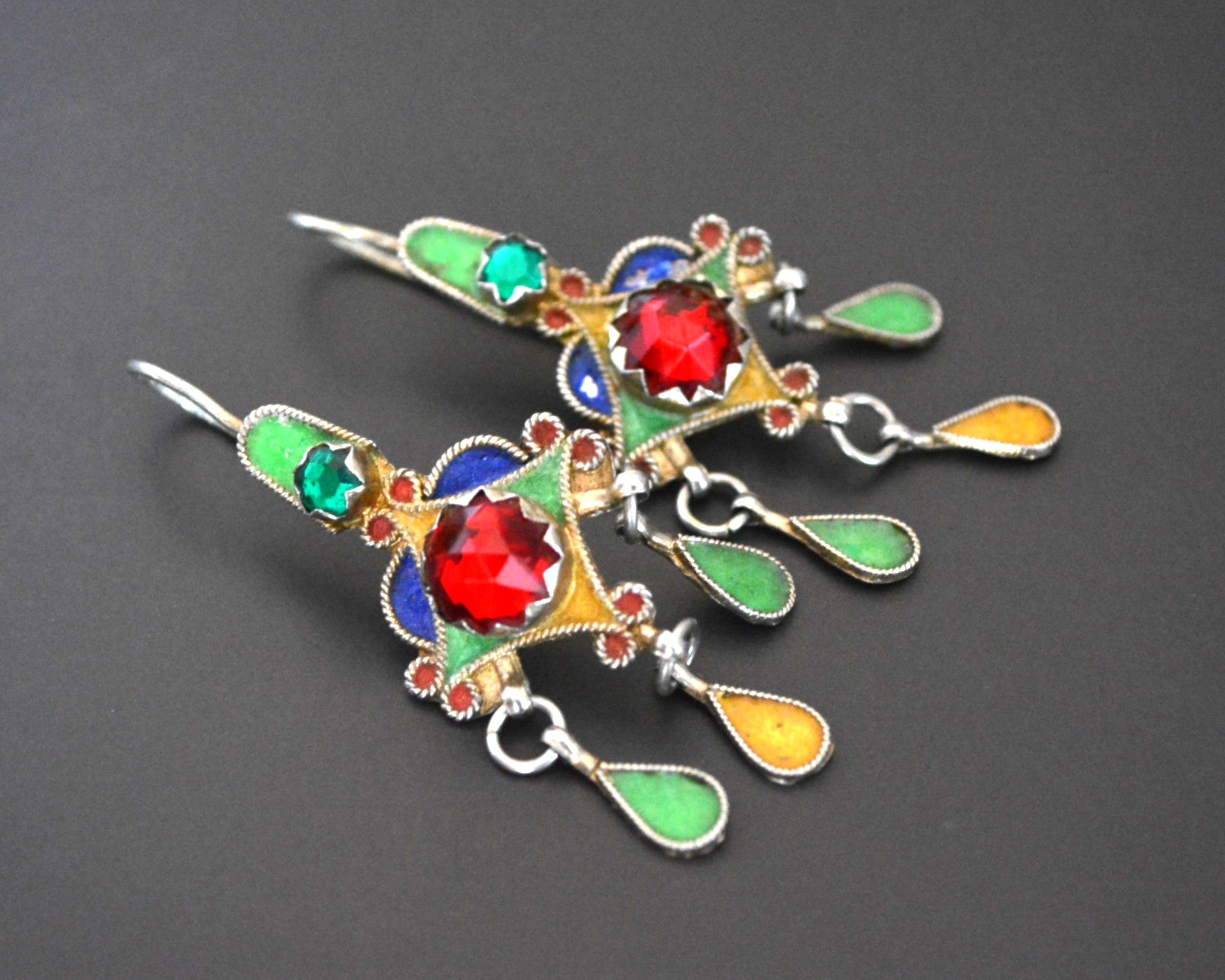 Berber Enamel Glass Earrings