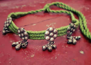 Rajasthani Silver Cotton Choker Necklace