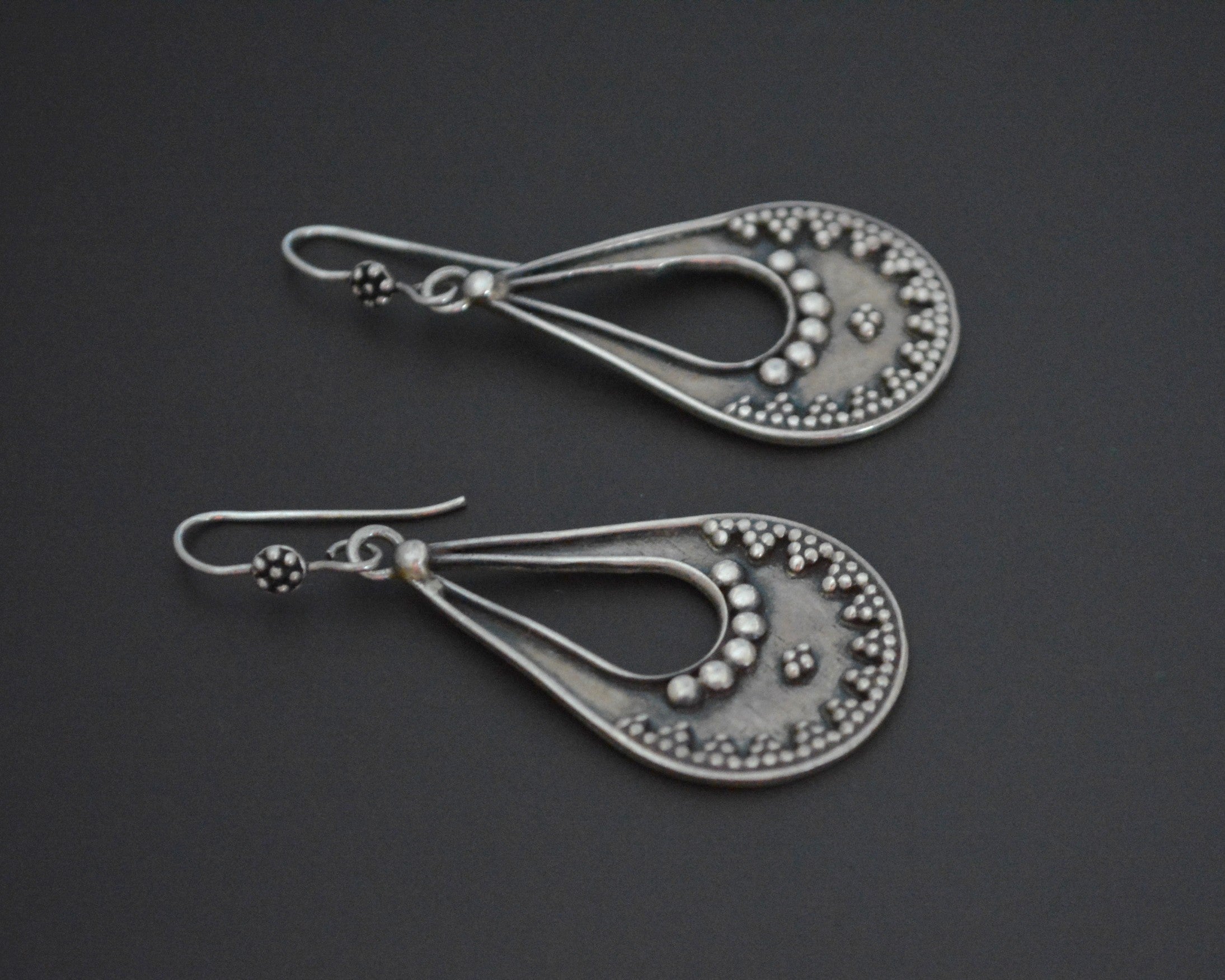 Vintage Indian Silver Dangle Earrings