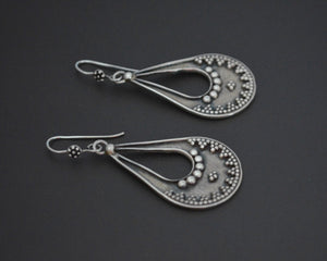 Vintage Indian Silver Dangle Earrings