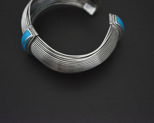 Native American Turquoise Wire Cuff Bracelet - SMALL - Flexible