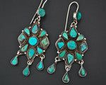 Wonderful Turquoise Earrings from India with Dangles