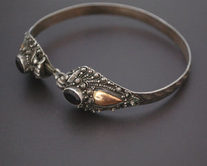 Double Dragon Garnet Bracelet from Bali - MEDIUM