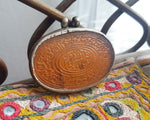 Old Carved Agate Pendant with Silver Setting