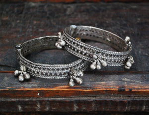 Rajasthani Bangle Bracelet with Bells - Set of Two