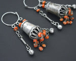 Long Uzbek Coral Earrings