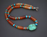 Ethnic Agate and Turquoise Necklace