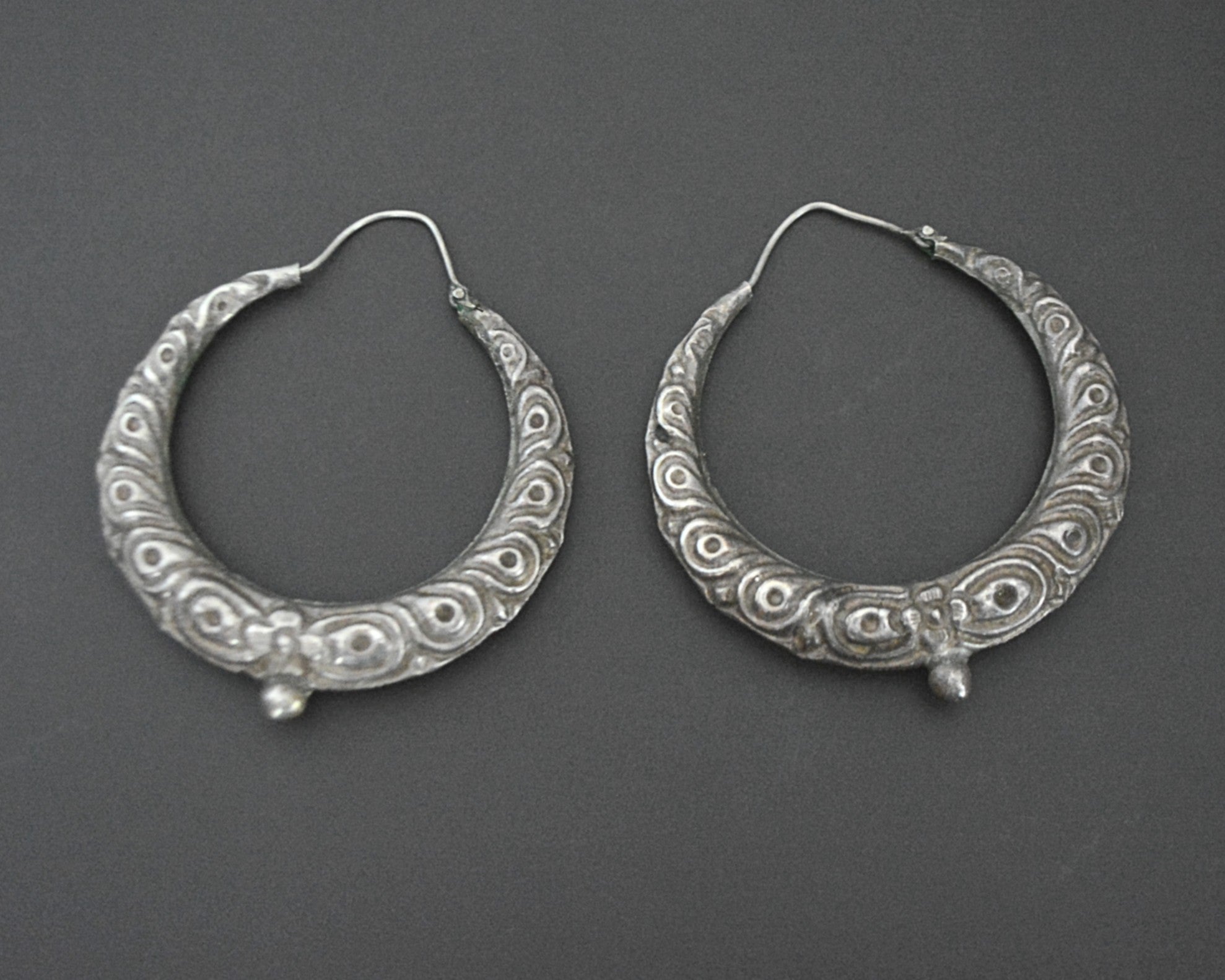 Nepali Repoussee Hoop Earrings - XL