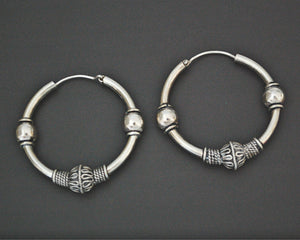 Ethnic Bali Hoop Earrings - Medium / Large