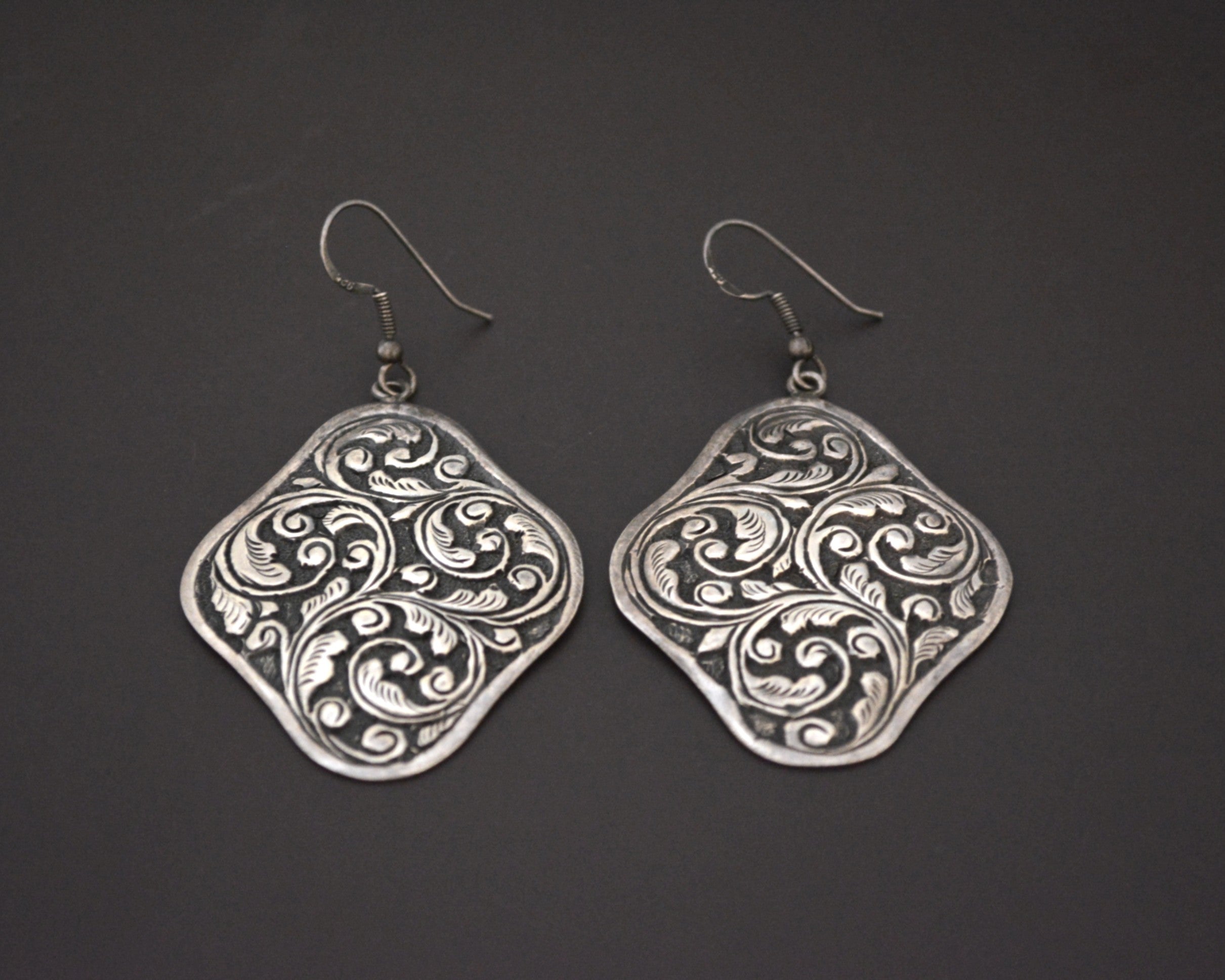 Nepali Repoussee Dangle Earrings