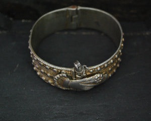 Old Palestinian Silver and Gilded Bracelet
