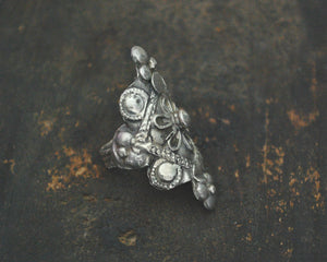 Tribal Afghani Silver Ring - Size 7.25