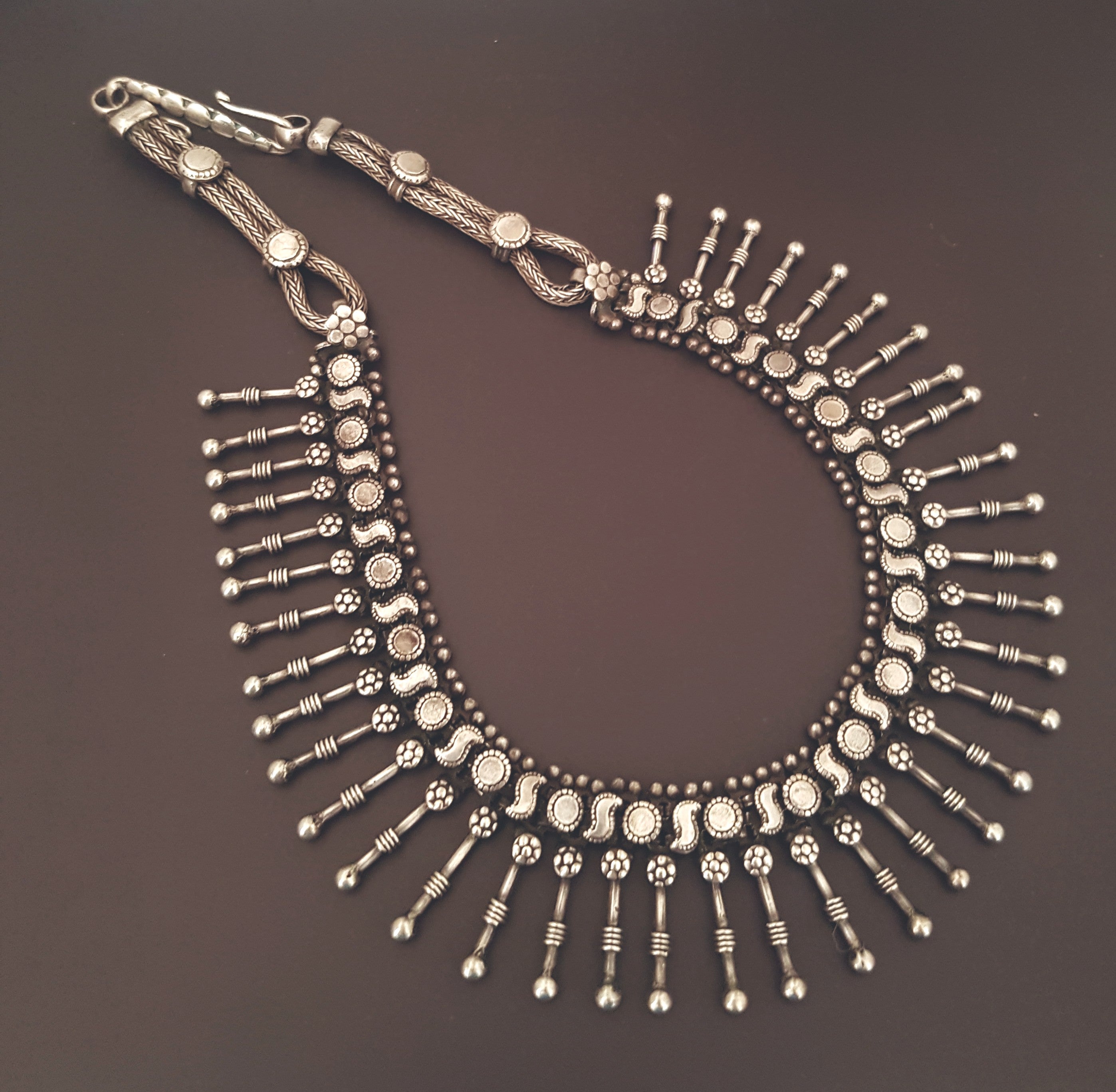Indian Silver Choker Necklace