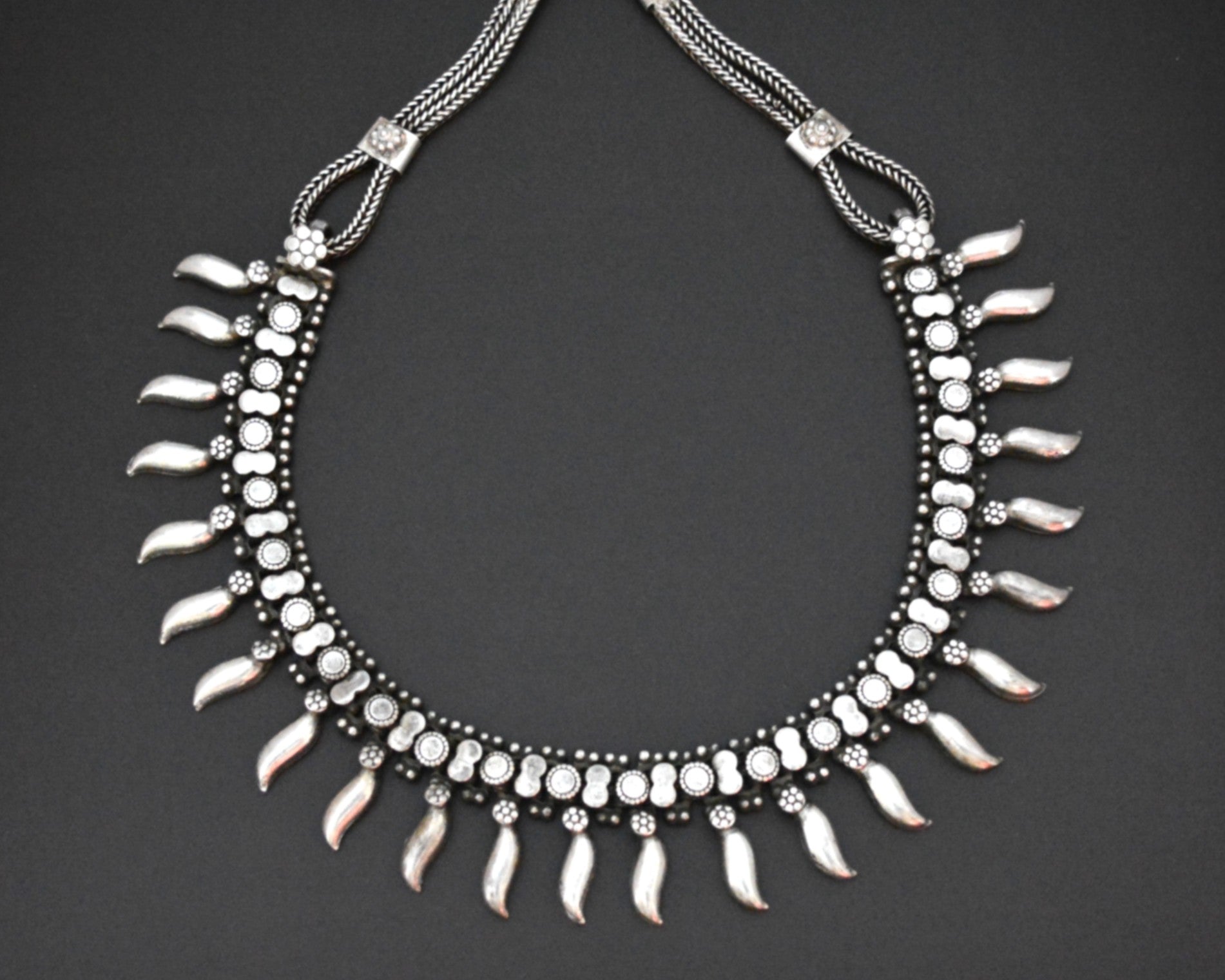 Indian Silver Choker Necklace