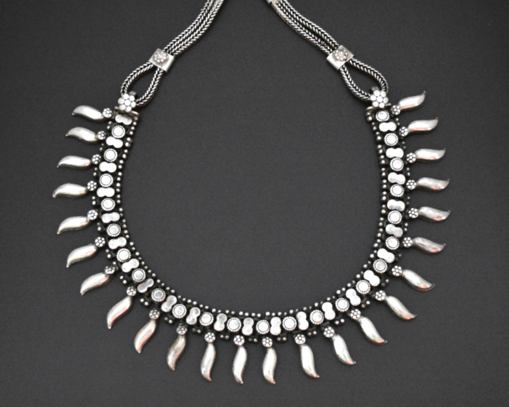 Indian Silver Choker Necklace